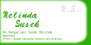 melinda susek business card